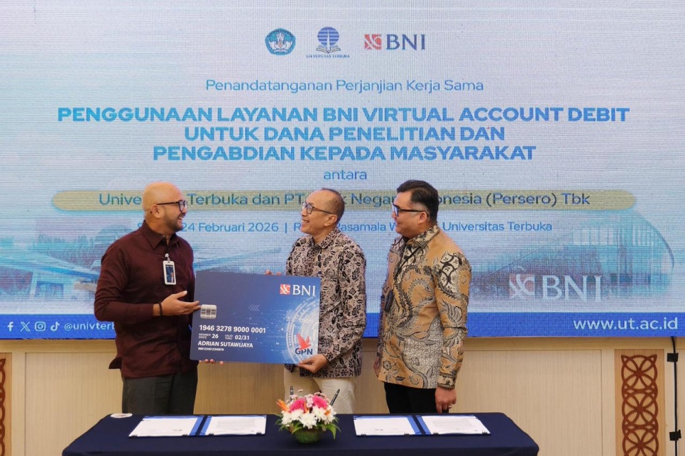BNI dan Universitas Terbuka Perkuat Digitalisasi Dana Riset