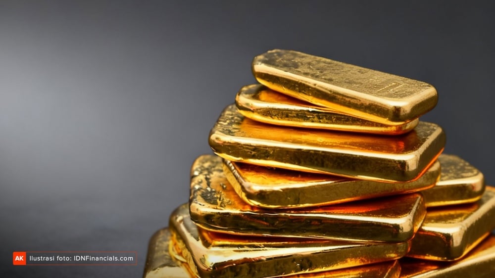 Harga emas sentuh level tertinggi dalam tiga pekan